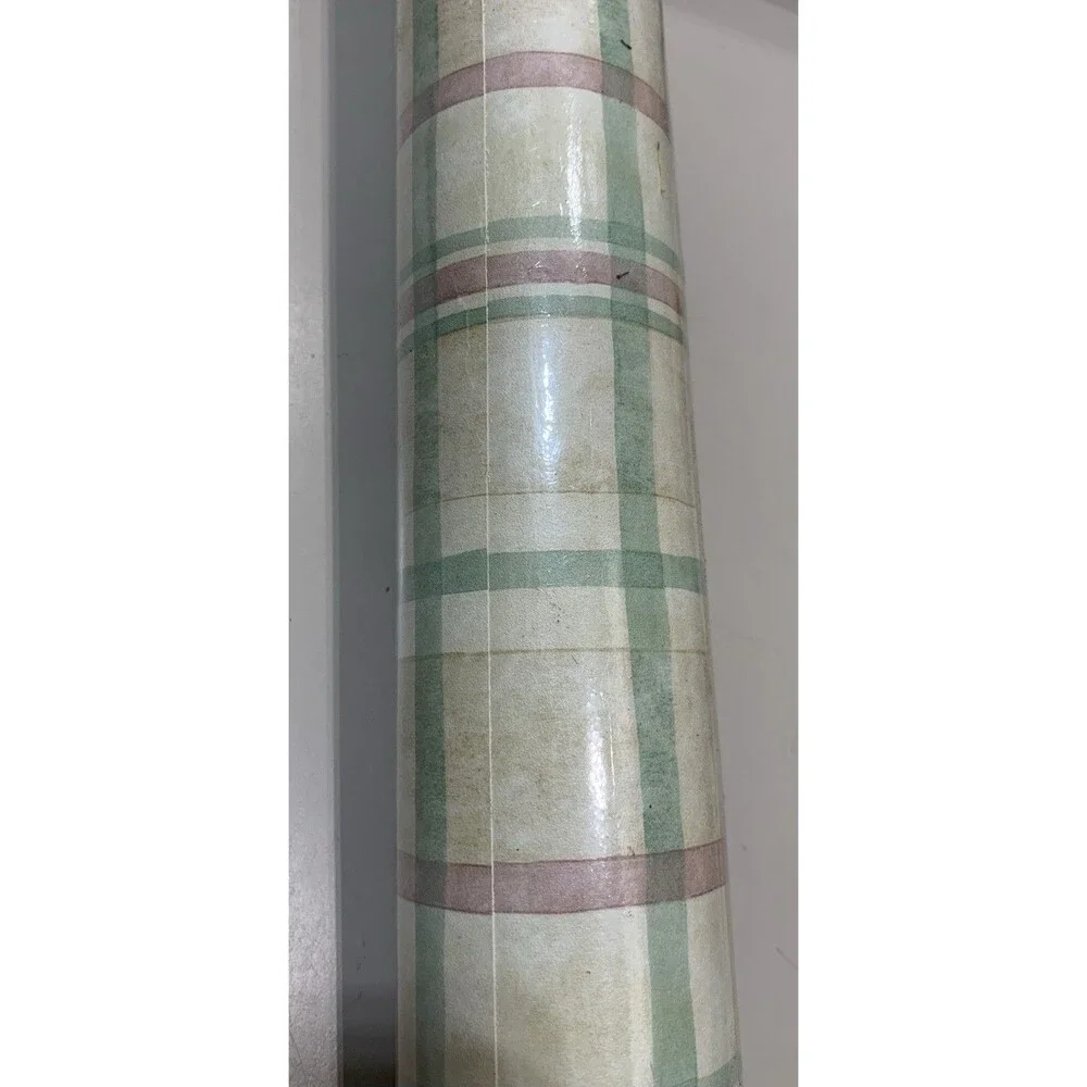 Vintage Brewster Studio Designs Plaid Wallpaper BR29240, 20.5” X 11yds